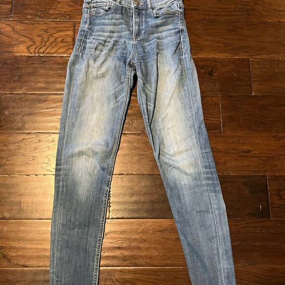 Express denim leggings size 0R high rise - Picture 2 of 6